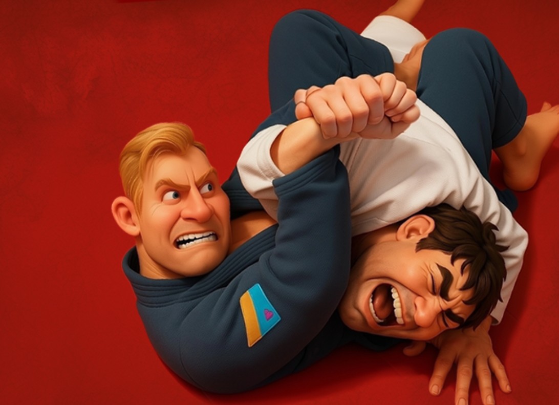 Kimura shoulder lock submission and control position in Brazilian Jiu-Jitsu